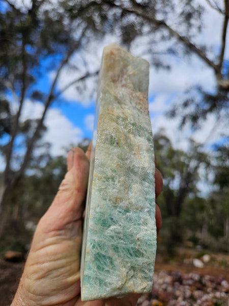 Polished Beryl slab BY156
