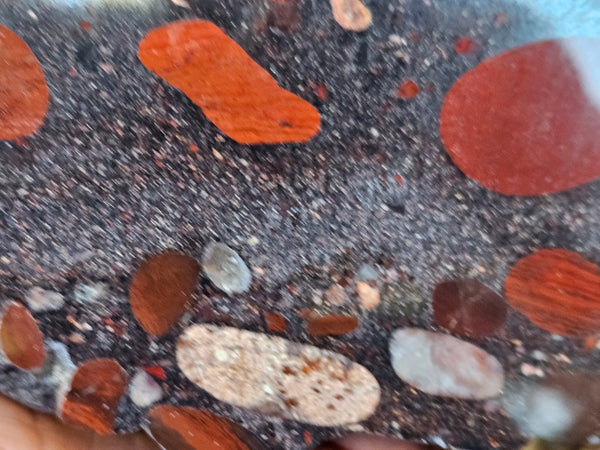 Jelly Bean Jasper polished slab JBJ353