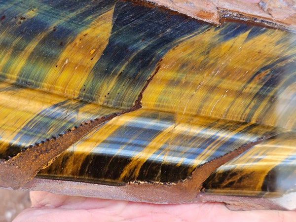 Polished African Tiger Eye slab TEA110