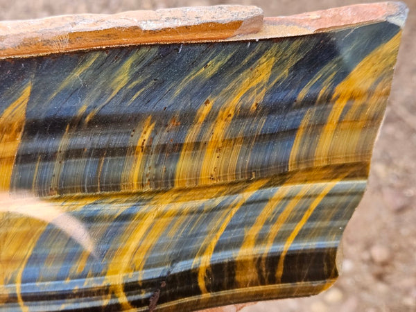 Polished African Tiger Eye slab TEA111