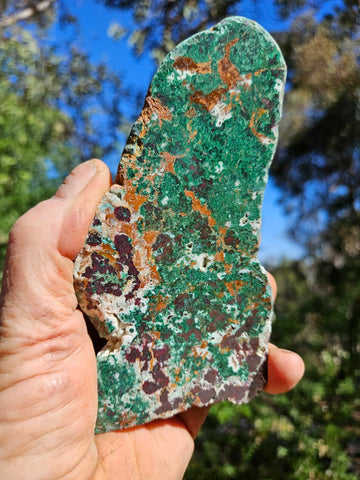 Polished De Grussa copper ore slab CO117