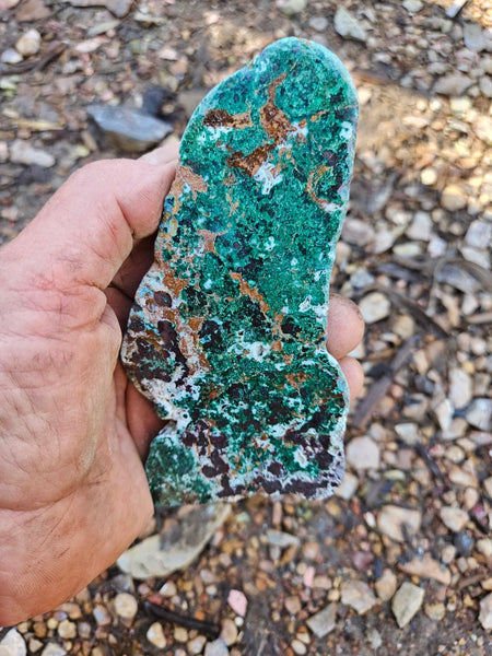 Polished De Grussa copper ore slab CO117