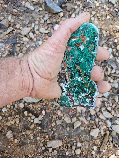 Polished De Grussa copper ore slab CO117