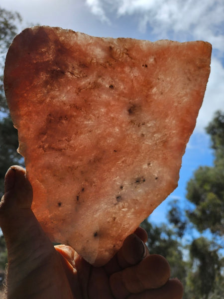Polished Kunzite slab KU117