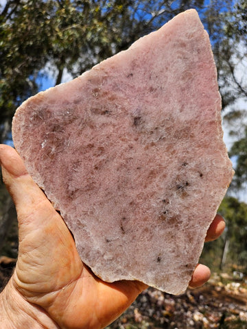 Polished Kunzite slab KU117