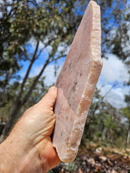 Polished Kunzite slab KU117