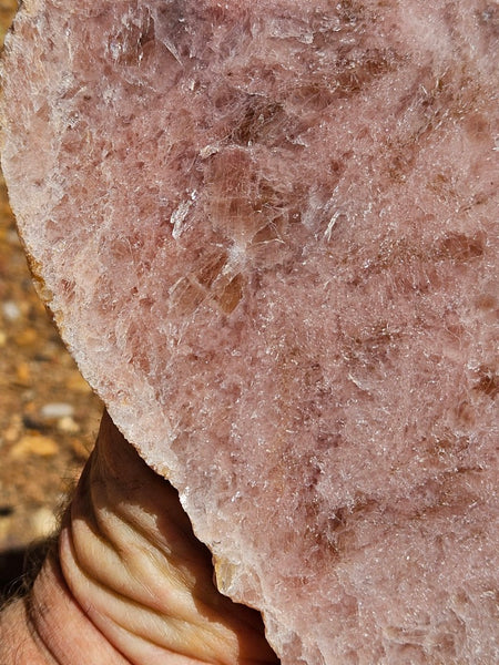 Polished Kunzite slab KU117
