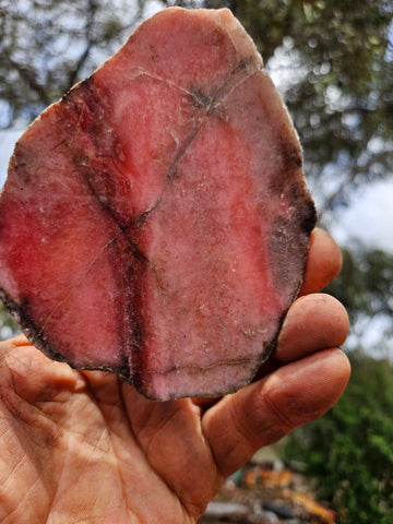 Polished Rhodonite slab RH301