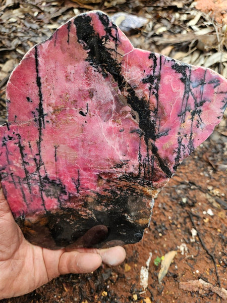Polished Rhodonite slab RH296