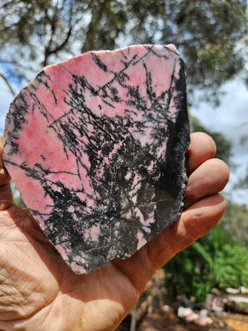 Polished Rhodonite slab RH299