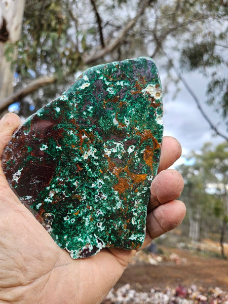 Polished De Grussa copper ore slab CO120