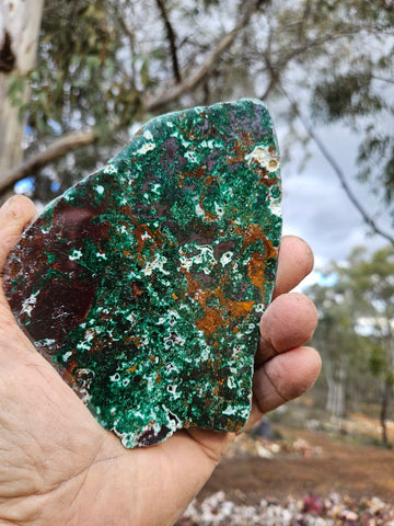 Polished De Grussa copper ore slab CO120