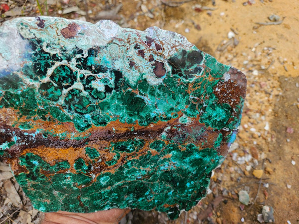 Polished De Grussa copper ore slab CO121