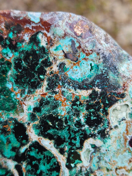 Polished De Grussa copper ore slab CO121