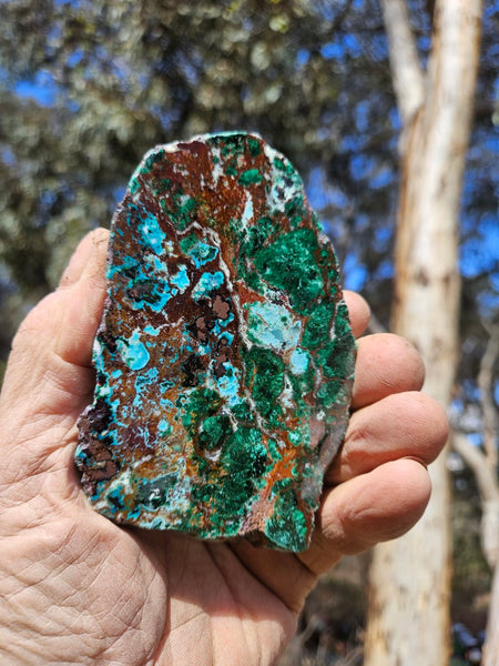 Polished De Grussa copper ore slab CO122