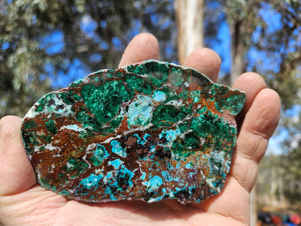 Polished De Grussa copper ore slab CO122