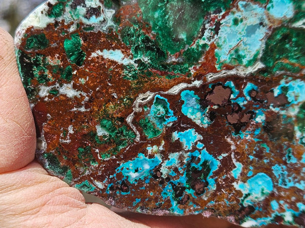 Polished De Grussa copper ore slab CO122