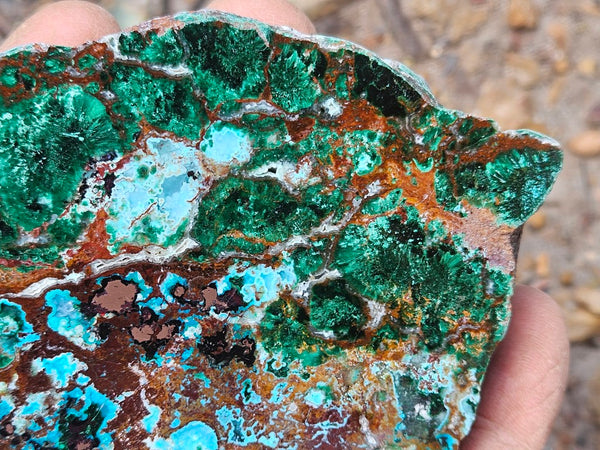 Polished De Grussa copper ore slab CO122