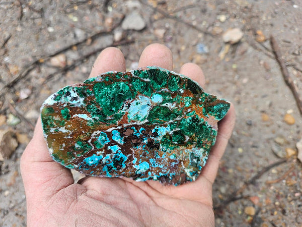 Polished De Grussa copper ore slab CO122