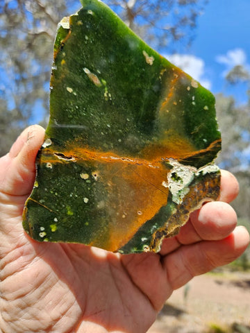 Polished Chrome Chalcedony slab CC169