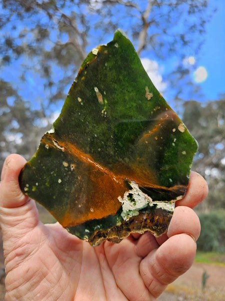 Polished Chrome Chalcedony slab CC169