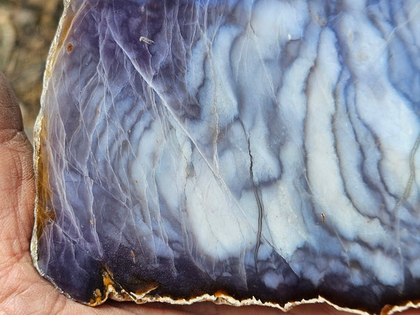 Purple Chalcedony polished slab. PU161