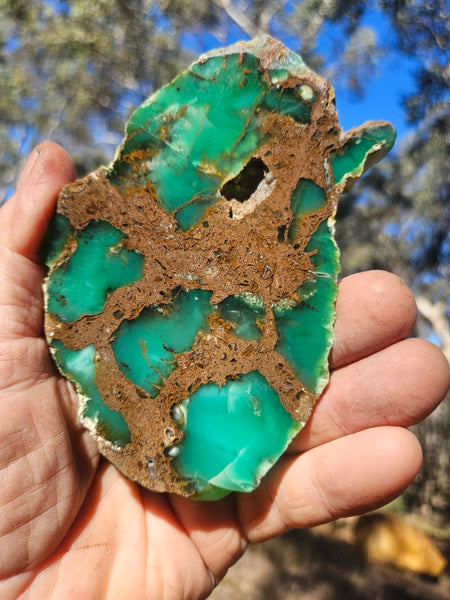 Polished  Chrysoprase slab CH492