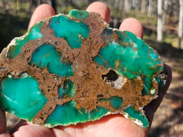 Polished  Chrysoprase slab CH492