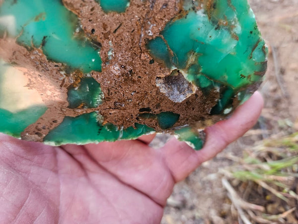 Polished  Chrysoprase slab CH492