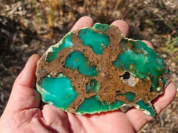 Polished  Chrysoprase slab CH492