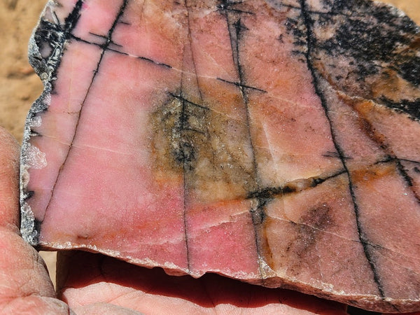 Polished Rhodonite slab RH306