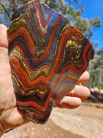 Polished Tiger Iron slab TI385