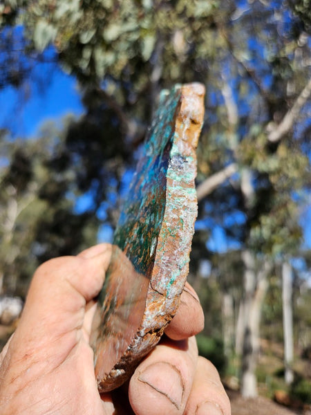 Polished De Grussa copper ore slab CO123