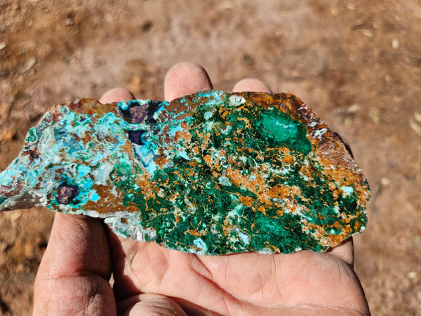 Polished De Grussa copper ore slab CO123