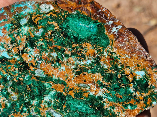 Polished De Grussa copper ore slab CO123