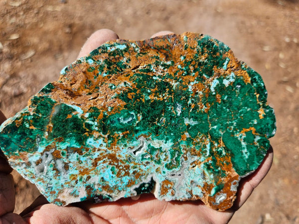 Polished De Grussa copper ore slab CO124