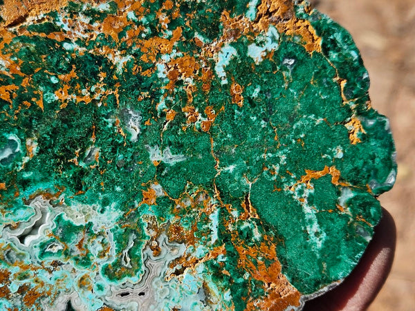 Polished De Grussa copper ore slab CO124