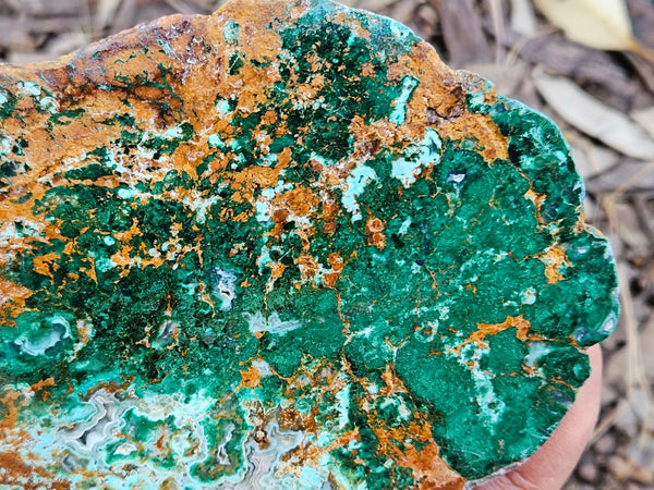 Polished De Grussa copper ore slab CO124