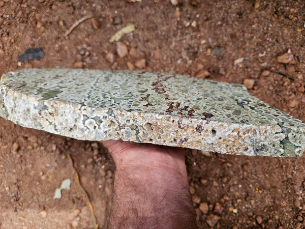 Polished Rainforest Jasper slab RFJ157