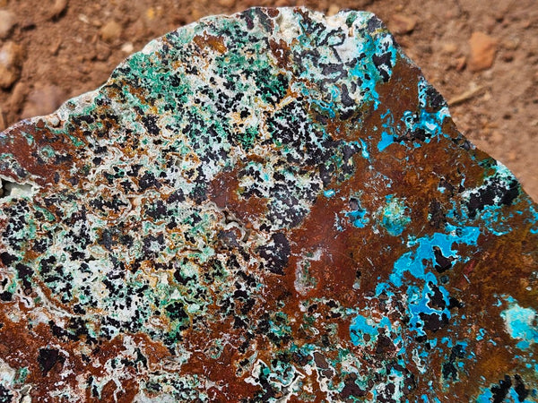 Polished De Grussa copper ore slab CO126