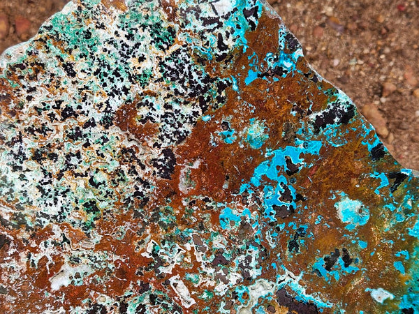 Polished De Grussa copper ore slab CO126