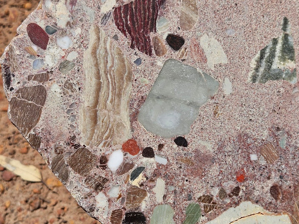 Polished Marillana Conglomerate slab MC126