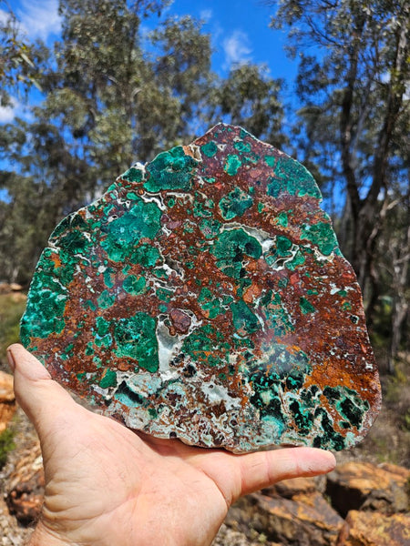 Polished De Grussa copper ore slab CO129