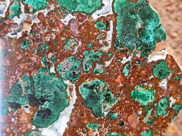 Polished De Grussa copper ore slab CO129