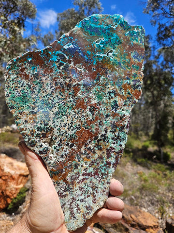 Polished De Grussa copper ore slab CO127