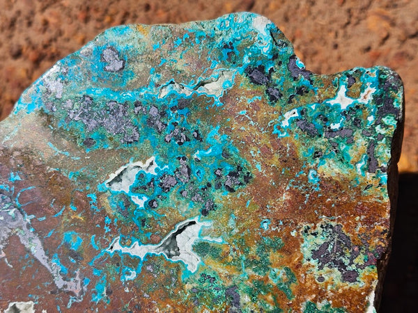 Polished De Grussa copper ore slab CO127