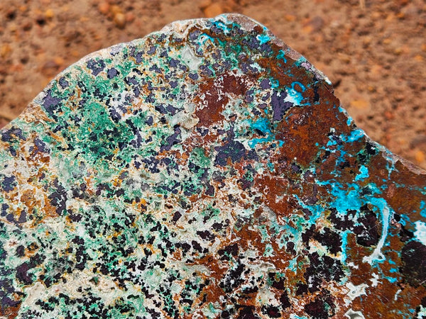 Polished De Grussa copper ore slab CO127