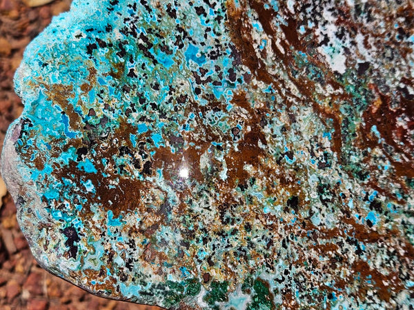 Polished De Grussa copper ore slab CO131