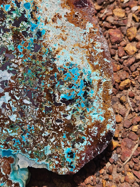 Polished De Grussa copper ore slab CO131