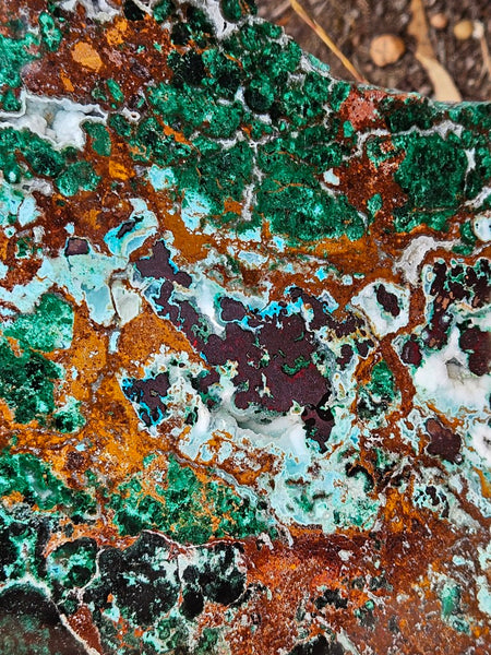 Polished De Grussa copper ore slab CO130